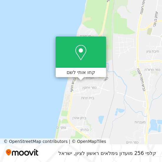 מפת קלפי 256 מועדון גימלאים ראשון לציון