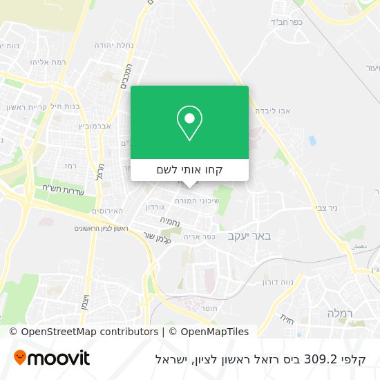 מפת קלפי 309.2 ביס רזאל ראשון לציון