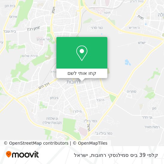 מפת קלפי 39 ביס סמילנסקי רחובות