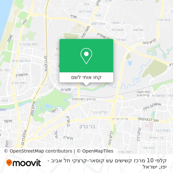 מפת קלפי 10 מרכז קשישים עש קוסאר-קרצקי תל אביב - יפו