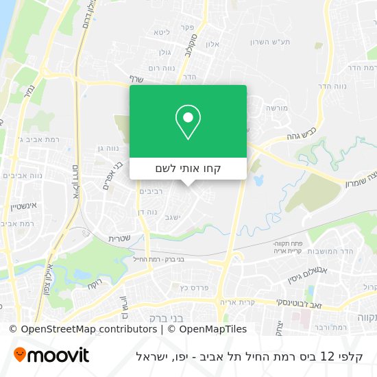 מפת קלפי 12 ביס רמת החיל תל אביב - יפו