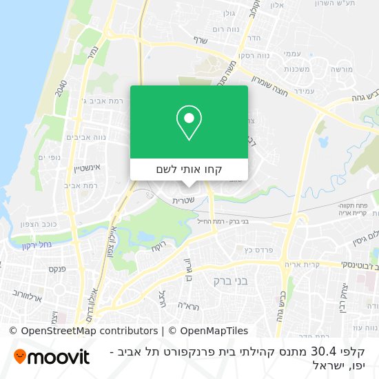 מפת קלפי 30.4 מתנס קהילתי בית פרנקפורט תל אביב - יפו