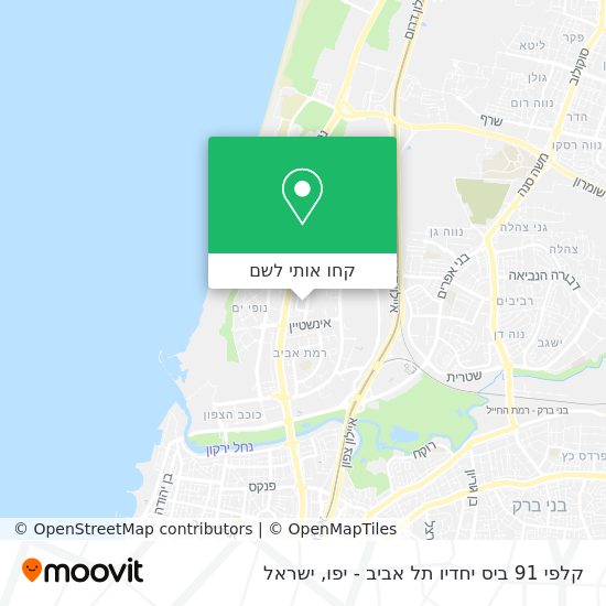 מפת קלפי 91 ביס יחדיו תל אביב - יפו