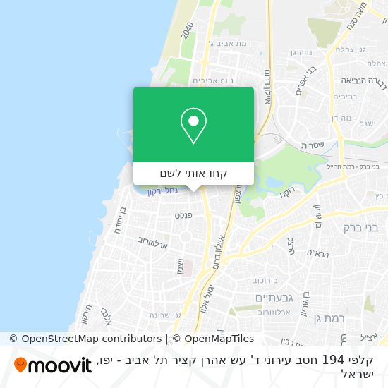 מפת קלפי 194 חטב עירוני ד' עש אהרן קציר תל אביב - יפו