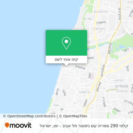 מפת קלפי 290 ספריה עש ניסטור תל אביב - יפו