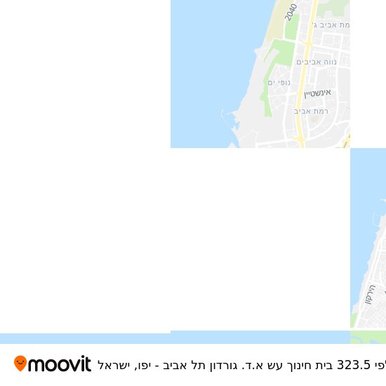 מפת קלפי 323.5 בית חינוך עש א.ד. גורדון תל אביב - יפו