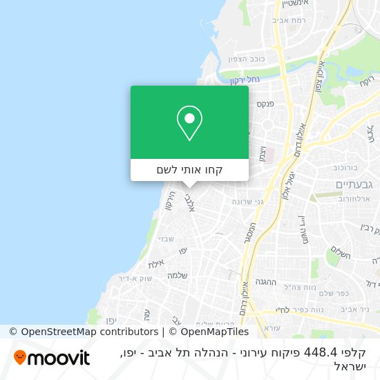 מפת קלפי 448.4 פיקוח עירוני - הנהלה תל אביב - יפו