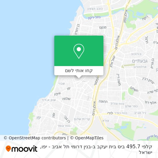 מפת קלפי 495.7 ביס בית יעקב ב-בנין דרומי תל אביב - יפו