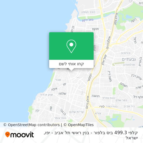 מפת קלפי 499.3 ביס בלפור - בנין ראשי תל אביב - יפו