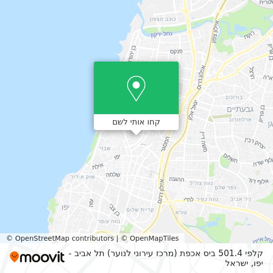 מפת קלפי 501.4 ביס אכפת (מרכז עירוני לנוער) תל אביב - יפו
