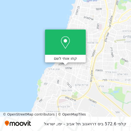 מפת קלפי 572.6 ביס דרויאנוב תל אביב - יפו