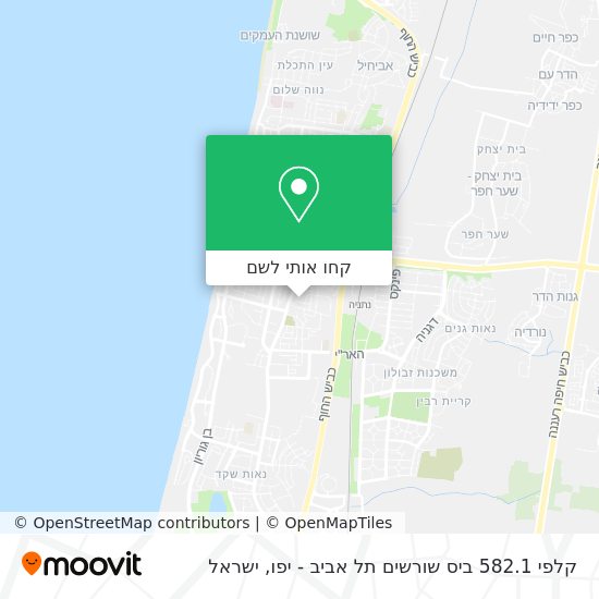 מפת קלפי 582.1 ביס שורשים תל אביב - יפו