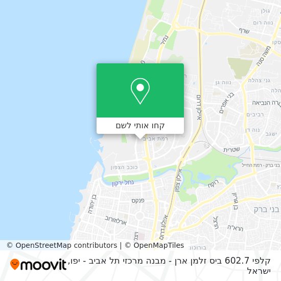 מפת קלפי 602.7 ביס זלמן ארן - מבנה מרכזי תל אביב - יפו