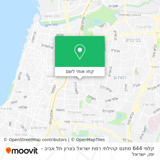 מפת קלפי 644 מתנס קהילתי רמת ישראל בצרון תל אביב - יפו