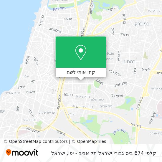 מפת קלפי 674 ביס גבורי ישראל תל אביב - יפו