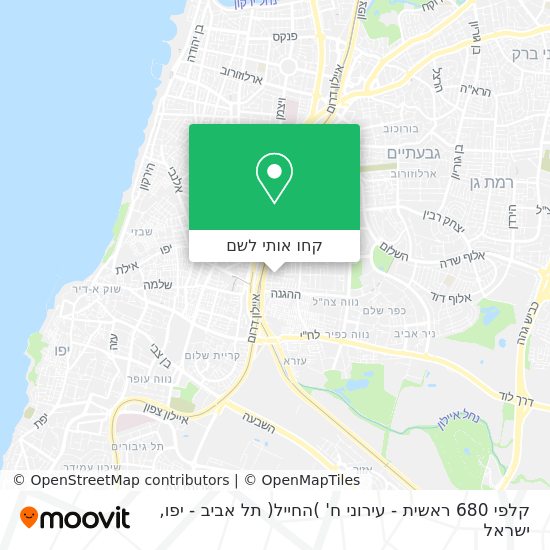 מפת קלפי 680 ראשית - עירוני ח' )החייל( תל אביב - יפו
