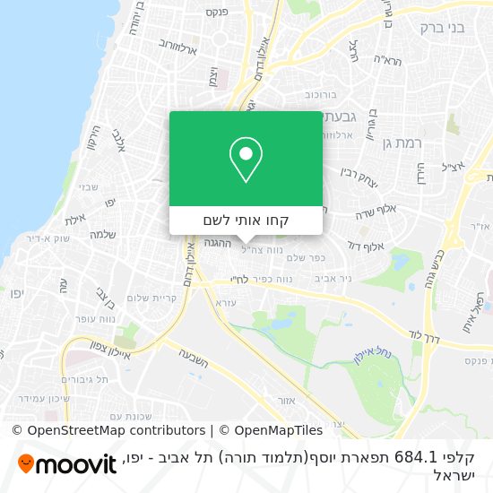 מפת קלפי 684.1 תפארת יוסף(תלמוד תורה) תל אביב - יפו