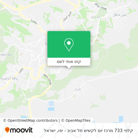 מפת קלפי 733 מרכז יום לקשיש תל אביב - יפו
