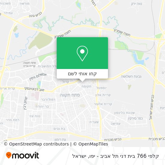 מפת קלפי 766 בית דני תל אביב - יפו