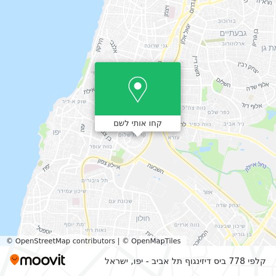 מפת קלפי 778 ביס דיזינגוף תל אביב - יפו