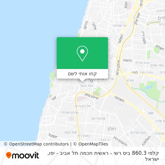 מפת קלפי 860.3 ביס רשי - ראשית חכמה תל אביב - יפו