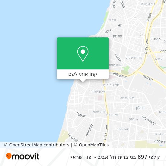 מפת קלפי 897 בני ברית תל אביב - יפו