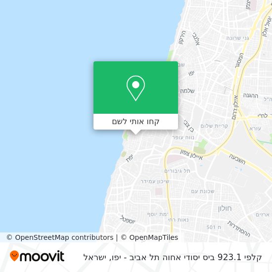 מפת קלפי 923.1 ביס יסודי אחוה תל אביב - יפו