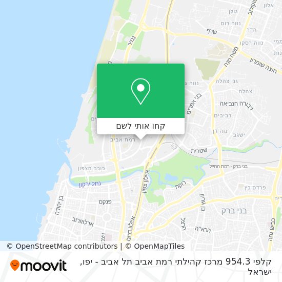 מפת קלפי 954.3 מרכז קהילתי רמת אביב תל אביב - יפו