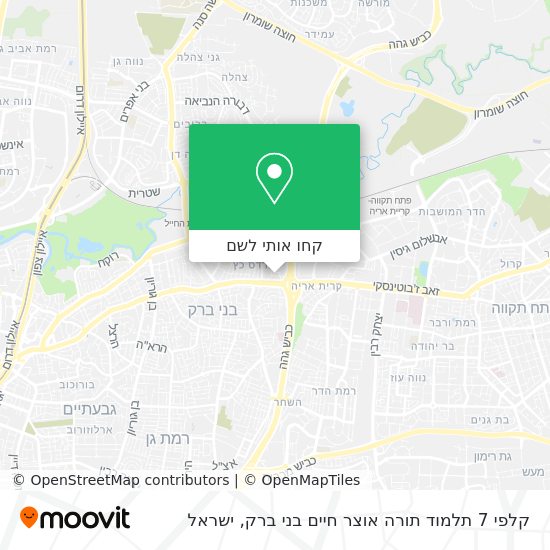 מפת קלפי 7 תלמוד תורה אוצר חיים בני ברק