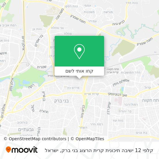 מפת קלפי 12 ישיבה תיכונית קרית הרצוג בני ברק