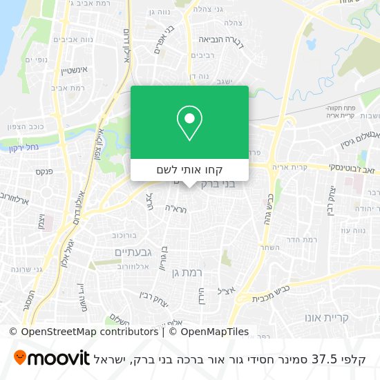 מפת קלפי 37.5 סמינר חסידי גור אור ברכה בני ברק