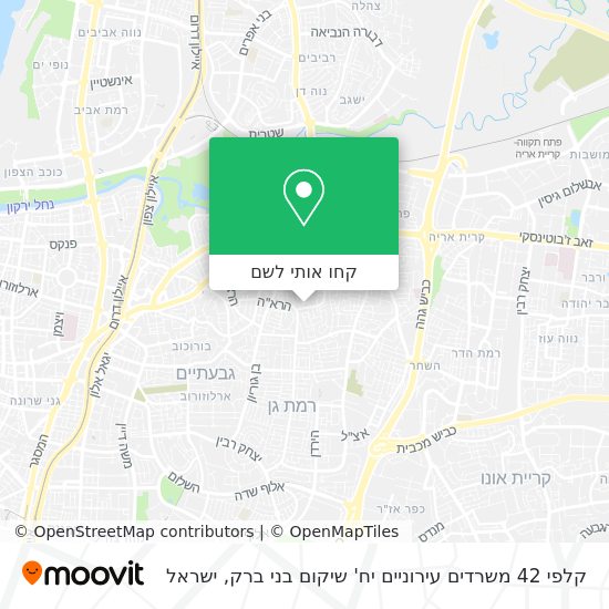 מפת קלפי 42 משרדים עירוניים  יח' שיקום בני ברק