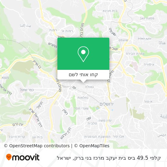 מפת קלפי 49.5 ביס בית יעקב מרכז בני ברק
