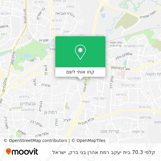 מפת קלפי 70.3 בית יעקב רמת אהרן בני ברק