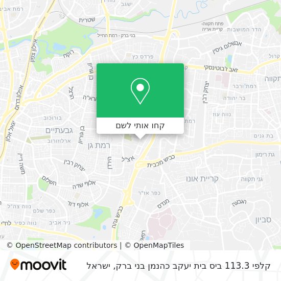 מפת קלפי 113.3 ביס בית יעקב כהנמן בני ברק