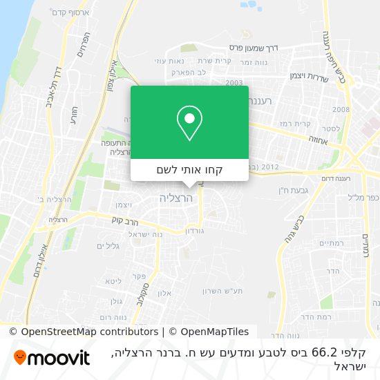 מפת קלפי 66.2 ביס לטבע ומדעים עש ח. ברנר הרצליה