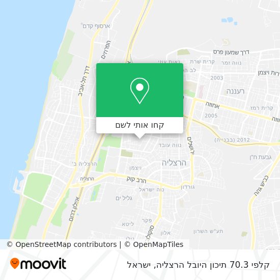 מפת קלפי 70.3 תיכון היובל הרצליה