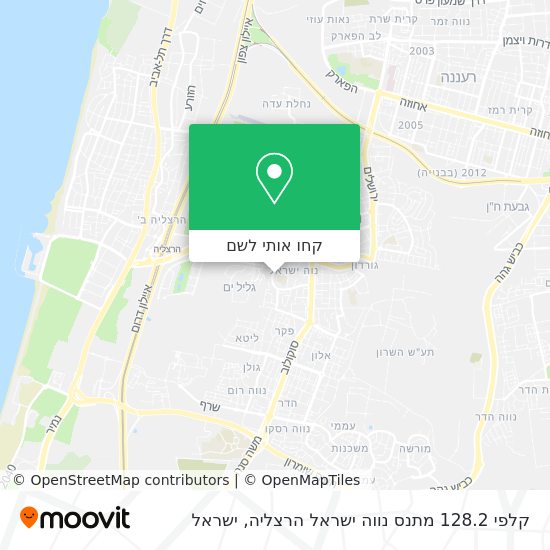 מפת קלפי 128.2 מתנס נווה ישראל הרצליה