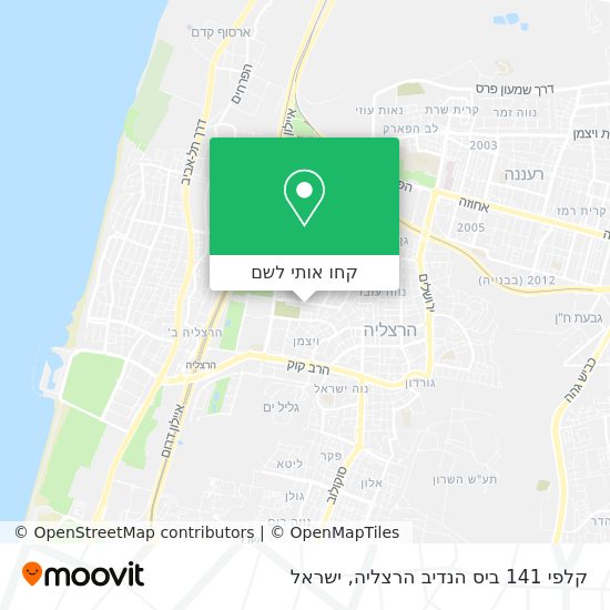 מפת קלפי 141 ביס הנדיב הרצליה