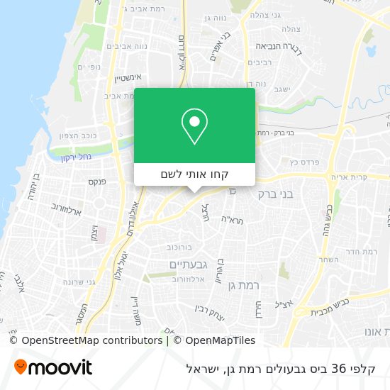 מפת קלפי 36 ביס גבעולים רמת גן