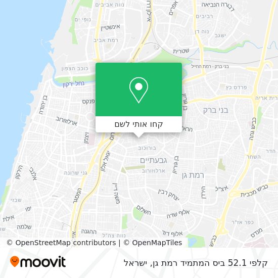 מפת קלפי 52.1 ביס המתמיד רמת גן