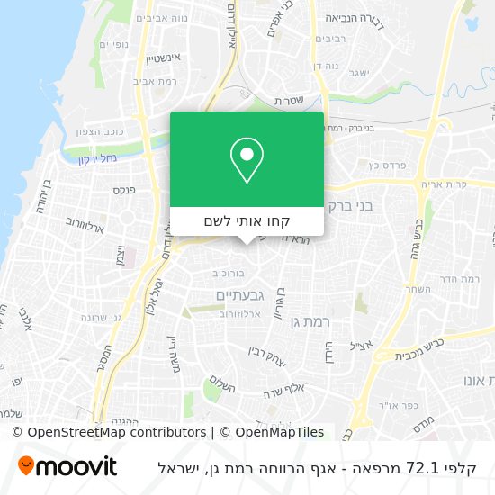מפת קלפי 72.1 מרפאה - אגף הרווחה רמת גן