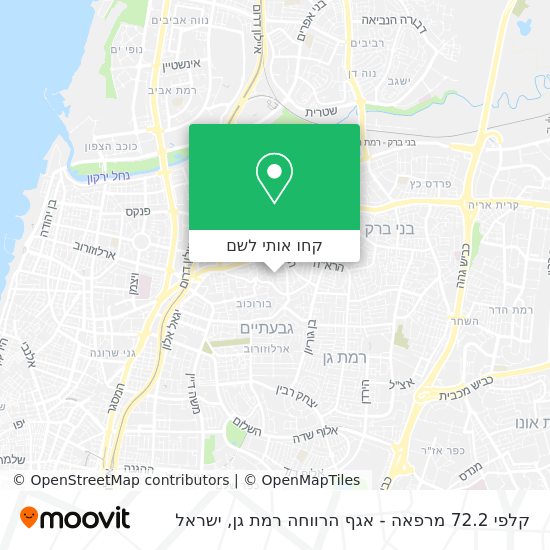 מפת קלפי 72.2 מרפאה - אגף הרווחה רמת גן