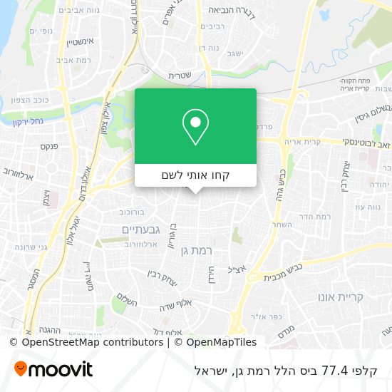 מפת קלפי 77.4 ביס הלל רמת גן