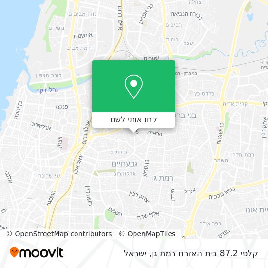 מפת קלפי 87.2 בית האזרח רמת גן