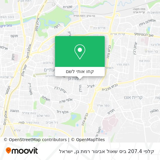 מפת קלפי 207.4 ביס שאול אביגור רמת גן