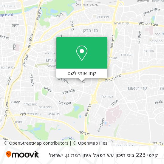 מפת קלפי 223 ביס תיכון עש רפאל איתן רמת גן