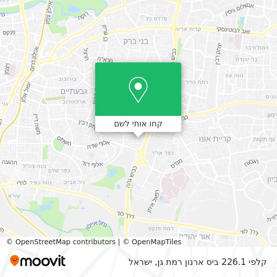 מפת קלפי 226.1 ביס ארנון רמת גן