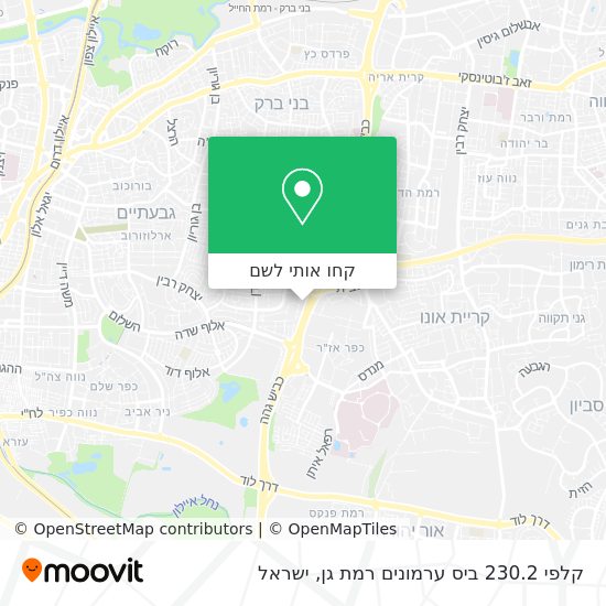 מפת קלפי 230.2 ביס ערמונים רמת גן