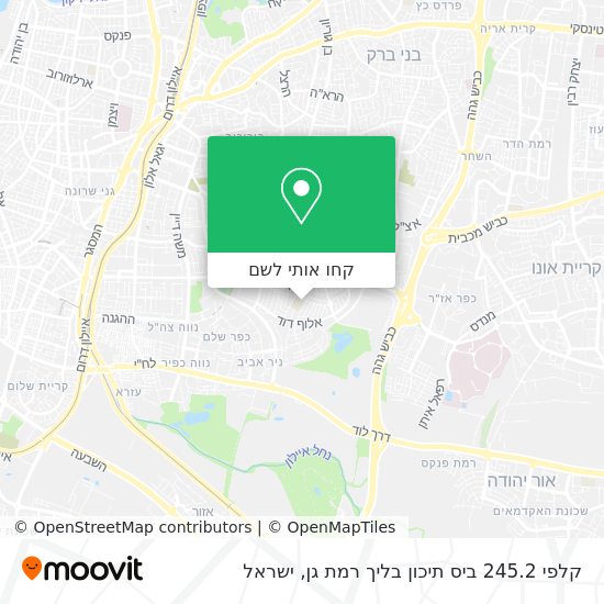 מפת קלפי 245.2 ביס תיכון בליך רמת גן